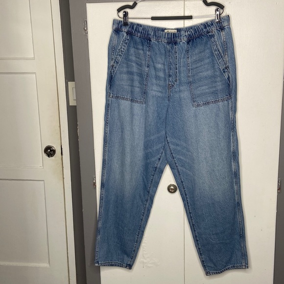Madewell Tall Pull-On Relaxed Jeans size XLT elastic waist nwt - Picture 1 of 8